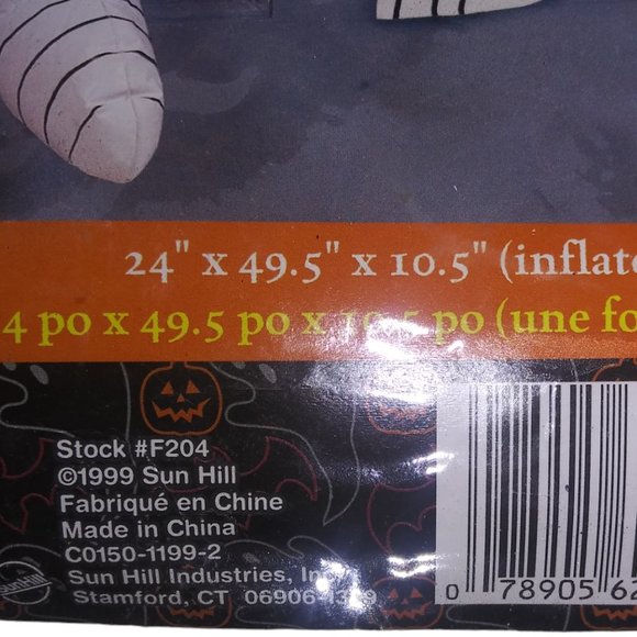 Vintage 3-D Mummy Inflatable Door Cover Party Crasher Sun Hill 1999 #F204 - Picture 15 of 15